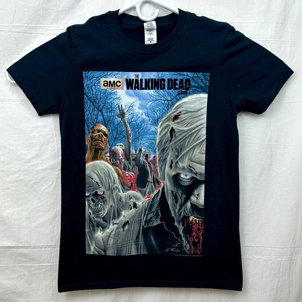 AMC The Walking Dead Season 4 Zombies Tee Women S Blue
